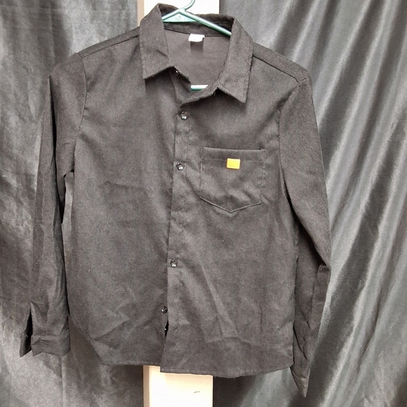 SHEIN Kids Button Down Shirt - Charcoal Gray - Picture 4 of 6